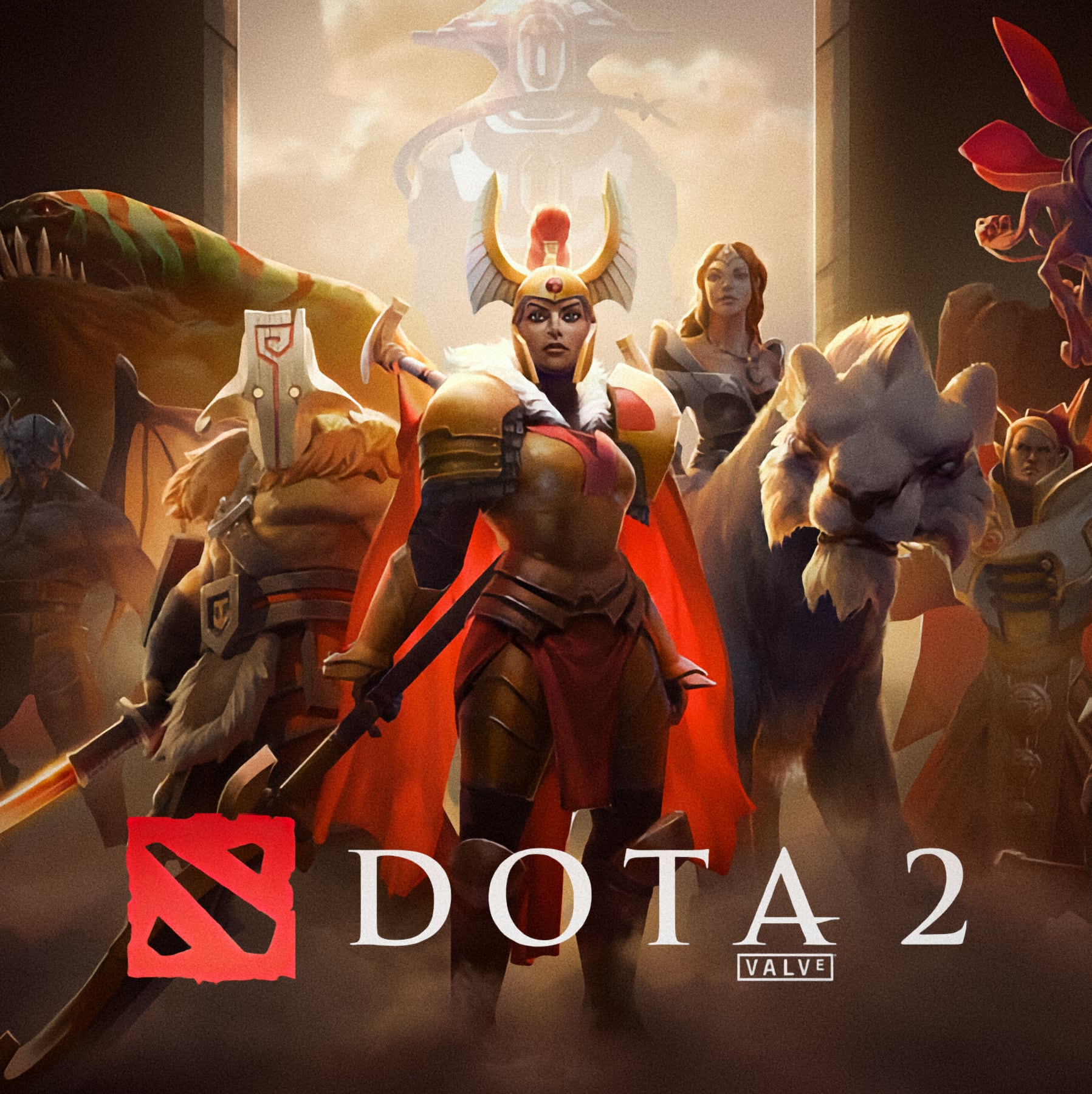 Dota 2 — official-style key art and gameplay scene