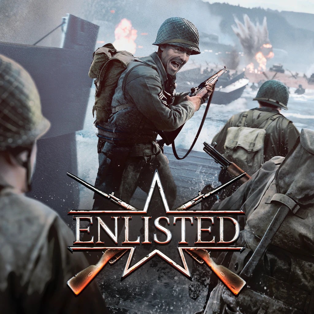Enlisted — official-style key art and gameplay scene